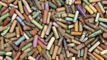 Colorful Assortment of Artistic Chalk Pastels Laid Out in a Vibrant and Textured Composition for Creative Projects and Artistic Expression