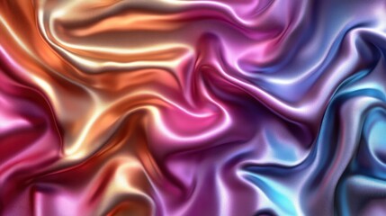 Fototapeta premium Vibrant iridescent silk drape texture