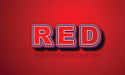 red text effect design illustration