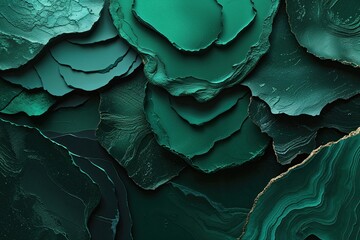 Obraz premium Luxurious Timeless Emerald Abstract Layered Texture in Rich Tones
