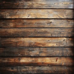 Fototapeta premium Dark brown rustic wooden planks background.