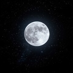 Fantasy-inspired celestial night, large luminous full moon and crescent moon casting soft light, elegant star patterns forming constellations.