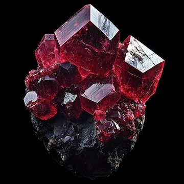 Deep Red Cuprite with Octahedral Structure