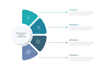 Vector infographic label design with circle infographic template design and 4-5-6 options or steps. Can be used for process diagram, presentations, workflow layout, banner, flow chart, info graph