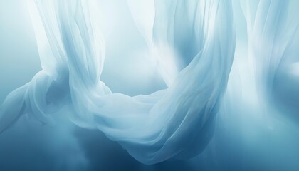 Flowing Babyblue Translucent Fabric Background, Dreamy Aesthetic Design