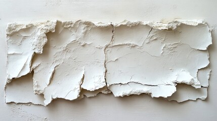 Obraz premium White textured relief art piece on light beige background