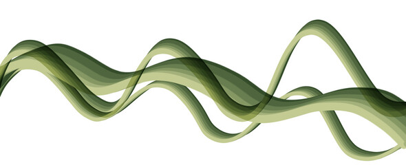 green wavy lines illustration 