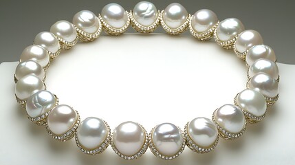 Fototapeta premium Elegant Pearl Necklace for Studio Shot.