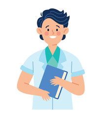 Nursing Student Happy Male