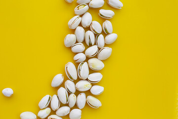 Roasted salted pistachios, delicious snack