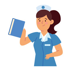 Nursing Student Holding Book