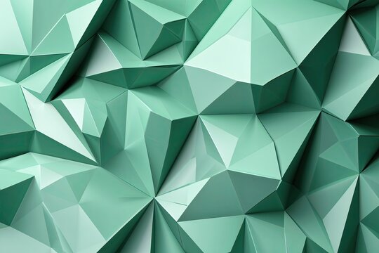 Trendy Mint Green Polygonal Vector Design for Fashion Collections and Presentations