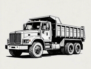 PNG Illustration of a construction vehicle truck vector.with white background