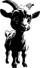 vector illustration of a goat 