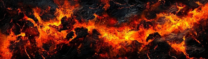 Captivating Halloween Background Featuring Lava Explosions and Fire