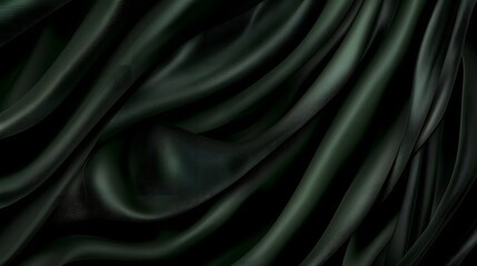 Fototapeta premium Luxurious Dark Green Silk Fabric Textures for Elegant Backgrounds and Designs
