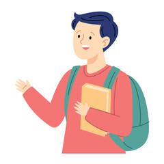 Student Talking Friendly Boy