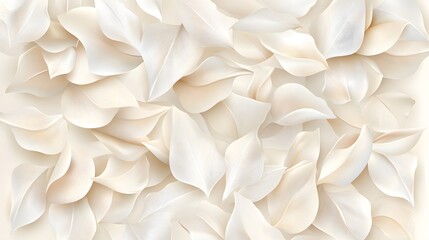 Elegant White Petals Background for Soft and Serene Designs in Nature-Inspired Decor