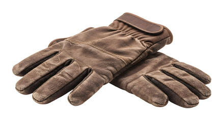 Well Worn Leather Gloves, ready for hard work, vintage and rugged appearance