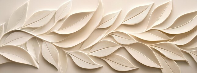 Fototapeta premium 3D special effect illustration featuring curvy leaves.