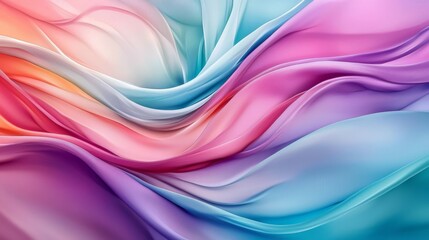 Fototapeta premium Elegant pastel watercolor waves create a dreamy backdrop.
