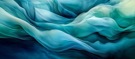 Fototapeta premium Ethereal Stormy Sky with Blue and Teal Waves