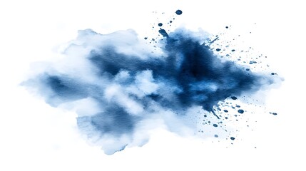 Obraz premium Blue Watercolor Splash Abstract Art for Backgrounds and Design Projects