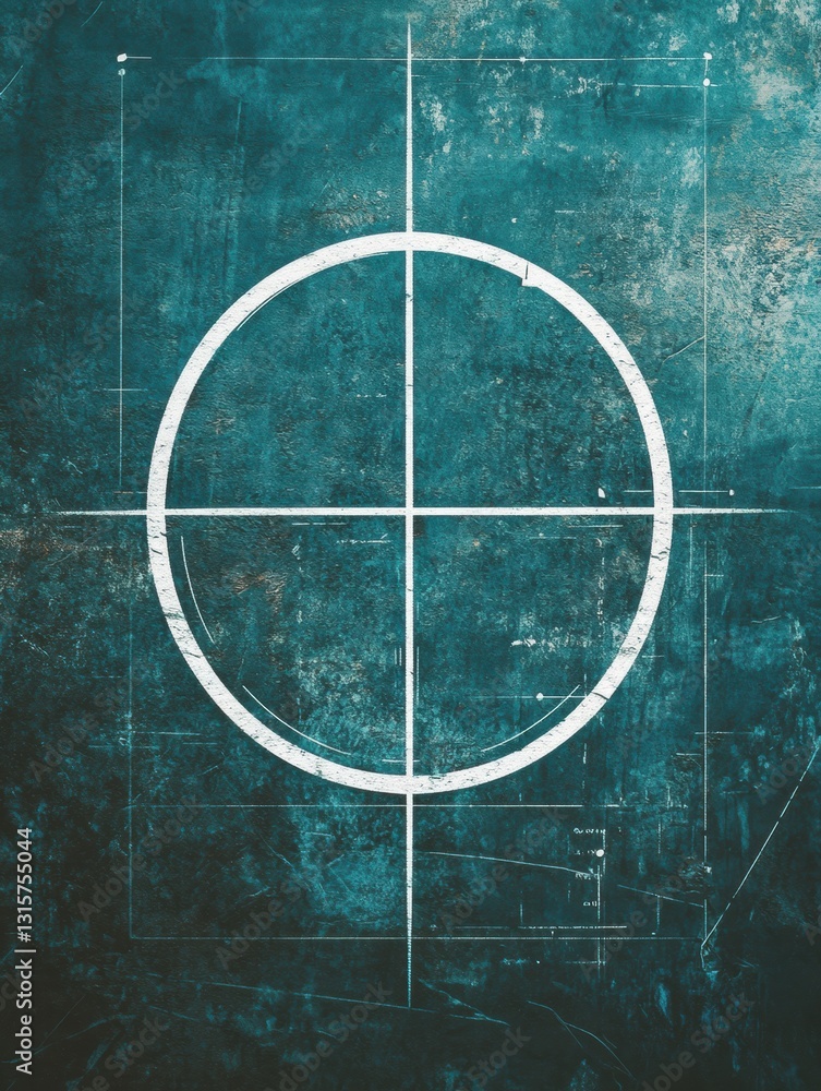 Poster Simple white computer icon on abstract digital background representing technology and data, with space for text in a visually appealing composition