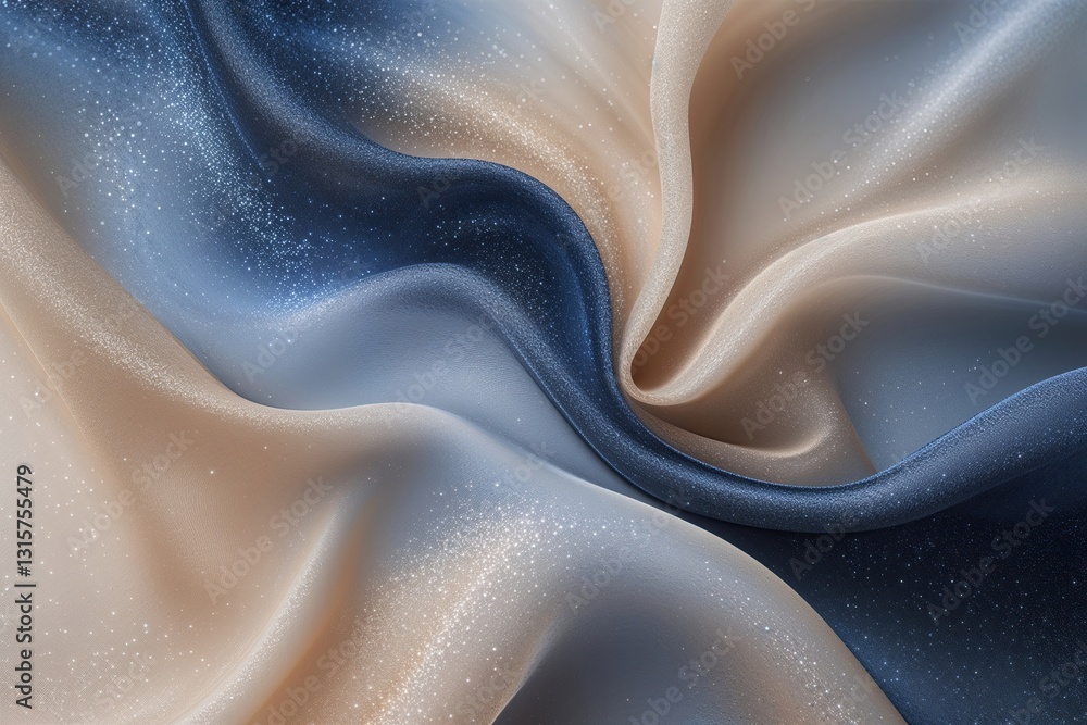 Poster delicate abstract background in beige and indigo with smooth textures and gradients