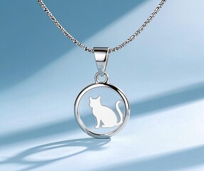 Cat ID necklace pendant PNG jewelry.with transparent background