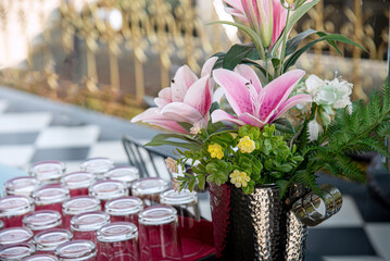 bouquet of flowers on the table