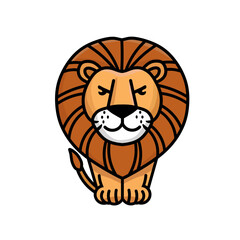 lion cartoon isolated on white