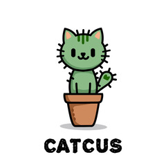 funny cactus in a red pot
