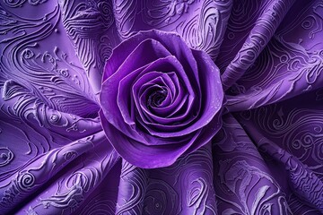 Sophisticated Purple Canvas Art Featuring Swirled Patterns and Unique Textured Design