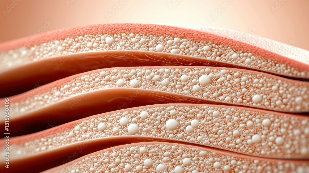 Aufkleber microscopic view of cellular structure layers