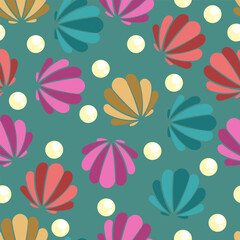 seamless shell pattern for background,fabric,cover,wrapper,etc