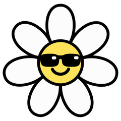 Smile sunglasses daisy flower
