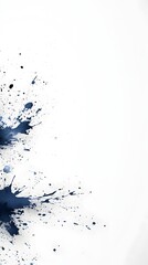Obraz premium Abstract Blue Paint Splatter on White Background for Art and Design Use