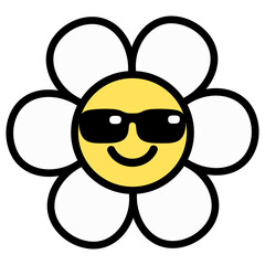 Smile sunglasses daisy flower