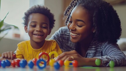 Teacher Guiding a Child with ADHD Through a Structured Learning Activity