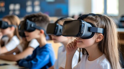 Students Exploring the Universe through VR Headsets in the Classroom