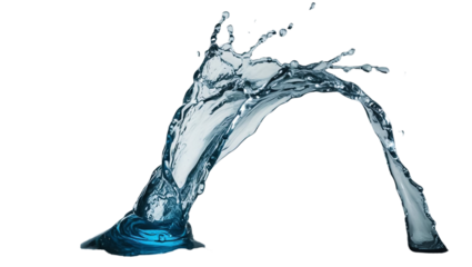 Splashing water creates dynamic and refreshing scene