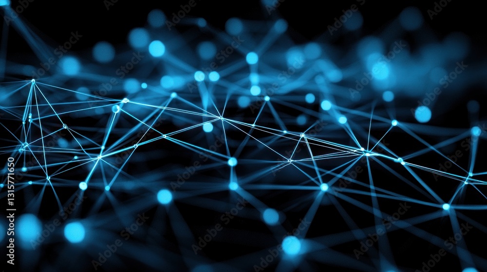 Poster abstract network: interconnected nodes in cyberspace