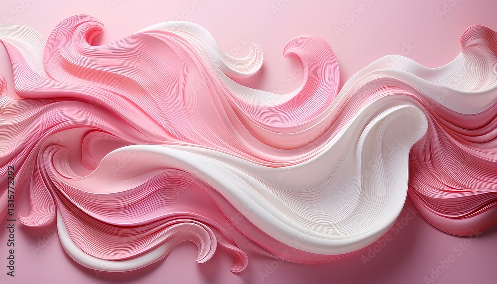 Poster abstract pink background with waves. abstract background soft pink and white with swirling waves.