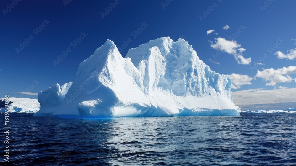 Poster A large ice block floating in the ocean