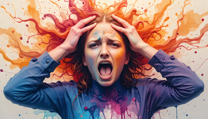 Frustration Released Through Watercolor Swirls