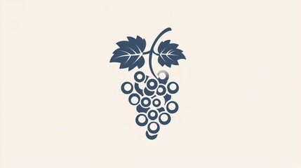 Stylized grape bunch graphic design