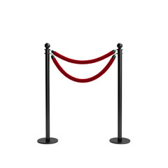 Red Carpet with Stanchions for Event Display Isolated on transparent background