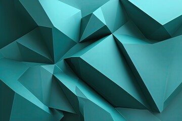 Obraz premium Trendy Geometric Composition with Dynamic Teal Background Design