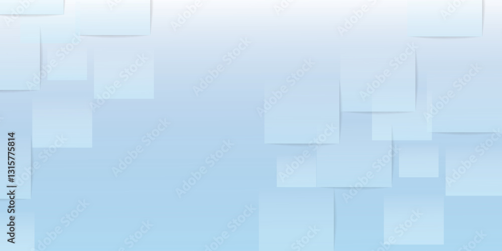 Wall mural minimalist abstract blue gradient background with geometric shapes